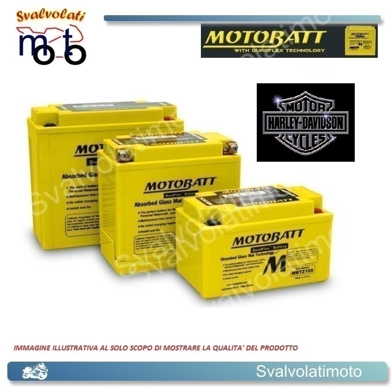 Batteria Motobatt Tecnologia Agm Cod Bq026 21 Ah Per Harley Dav